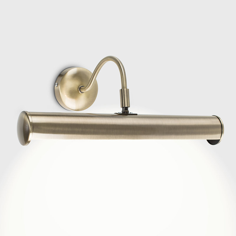 Gemini 4 -Light Hardwired Wall Mount Picture Light, Antique Brass, No