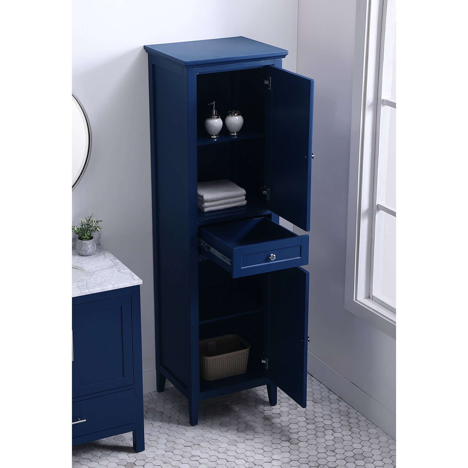 Gardner Linen Cabinet, Blue