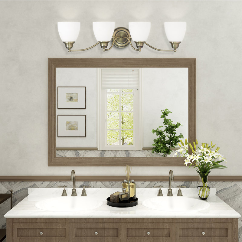 Mayday 4 - Light Dimmable Vanity Light, Antique Brass