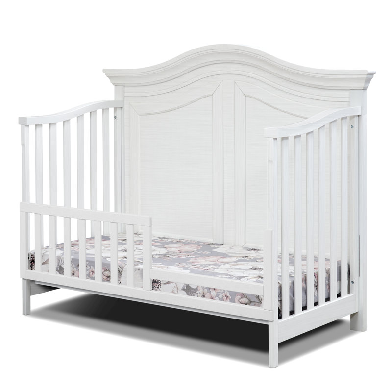 Lit de bébé convertible 4-en-1 Providence, Blanc rétro