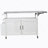 Foldable Outdoor Kitchen Island With Lockable Wheels, Storage, And Towel Rack For Efficient Patio Cooking-774948609