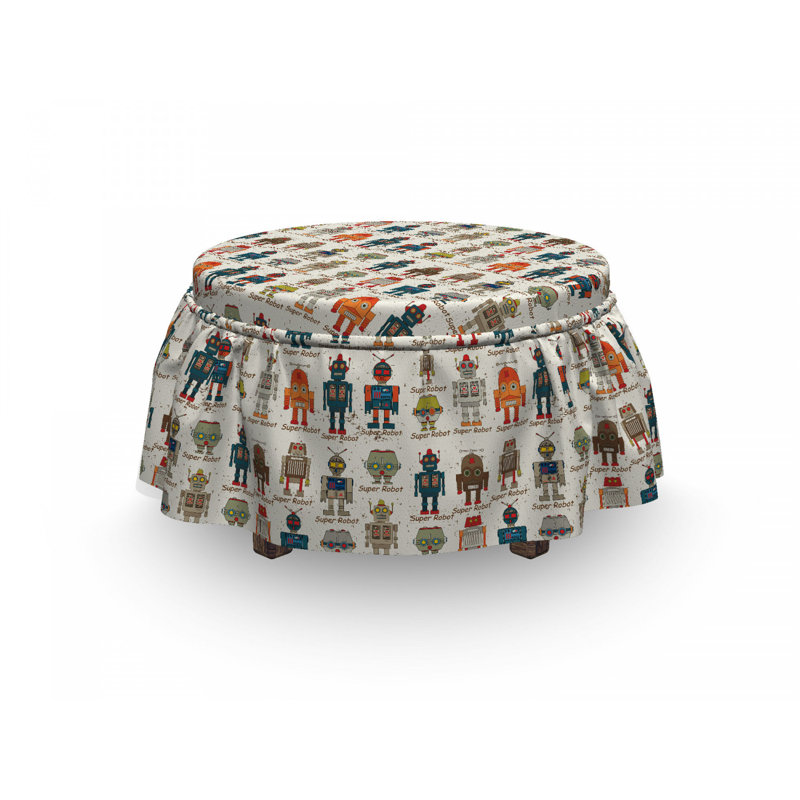 Box Cushion Ottoman Slipcover