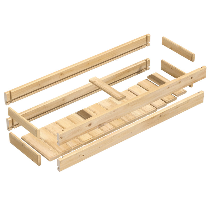 Natural Cedar Wood Rectangular Planter Box, 46" x 11"