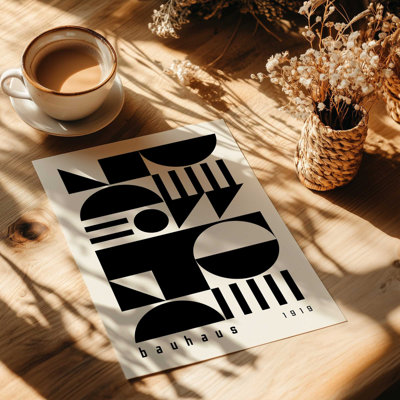 Impression de formes monochromes de Bauhaus