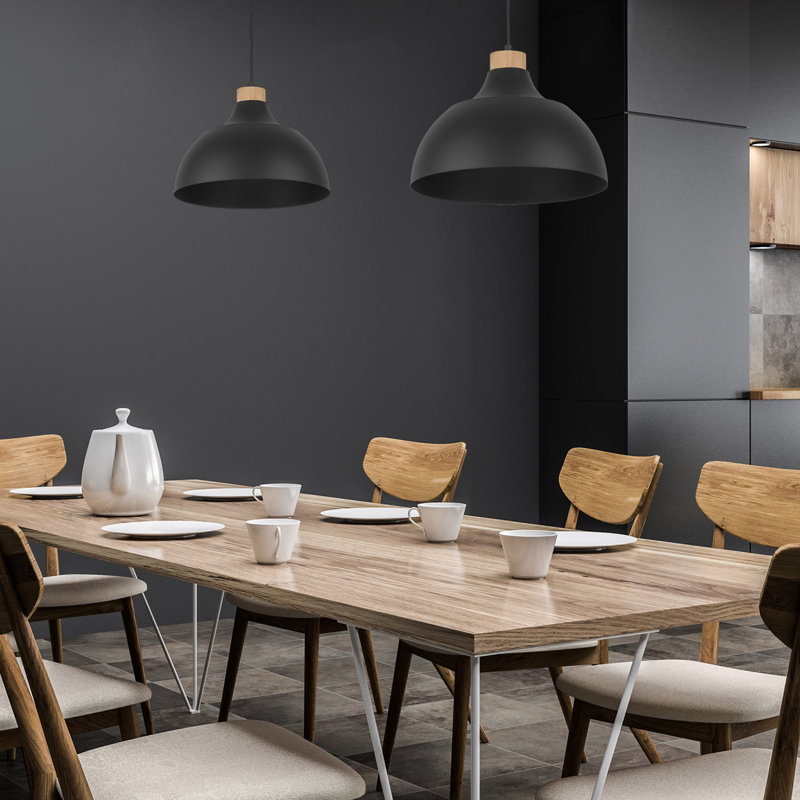 Ahumada 1 - Light Dome Pendant, Black/White
