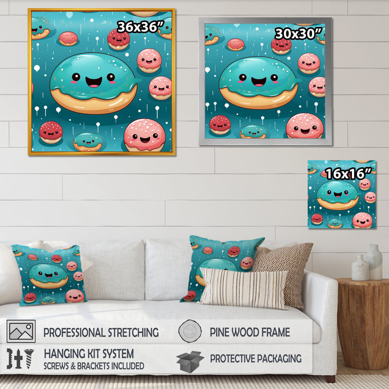 «Rose Donut Kithchen», art mural, H 30 po x l 30 po x P 1,5 po