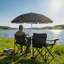 Ensemble de pique-nique d'extérieur portable pour 2 personnes avec parasol et parasol