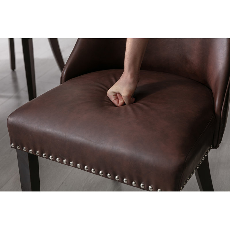 Faraja Solid Back Side Chair, Brown