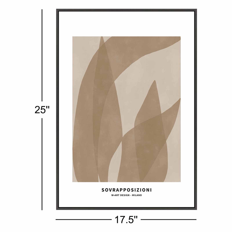 Marine Flora 1, Black, 25" H x 17.5" W x 1.25" D