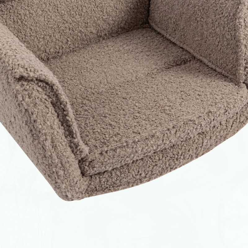 Chaise de bureau Criss Cross avec accoudoirs réglables, molleton et pivot, Brun ourson