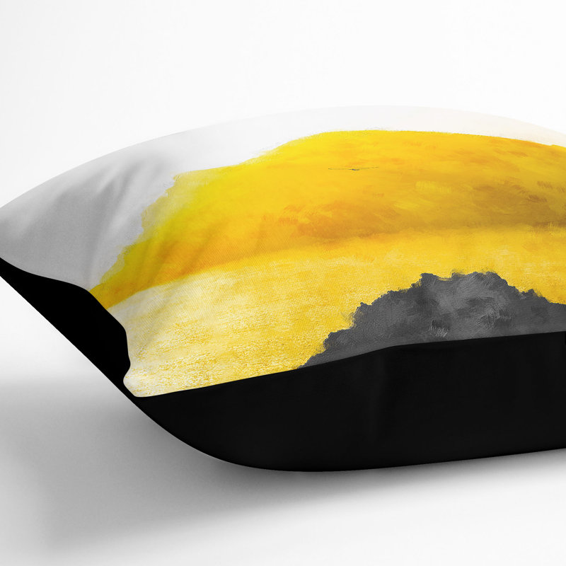 Square Throw Cushion, Black, 55cm H x 55cm W x 20cm D