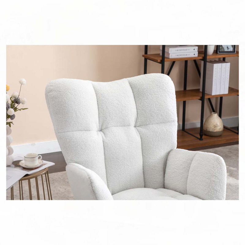 Chaise berçante rembourrée