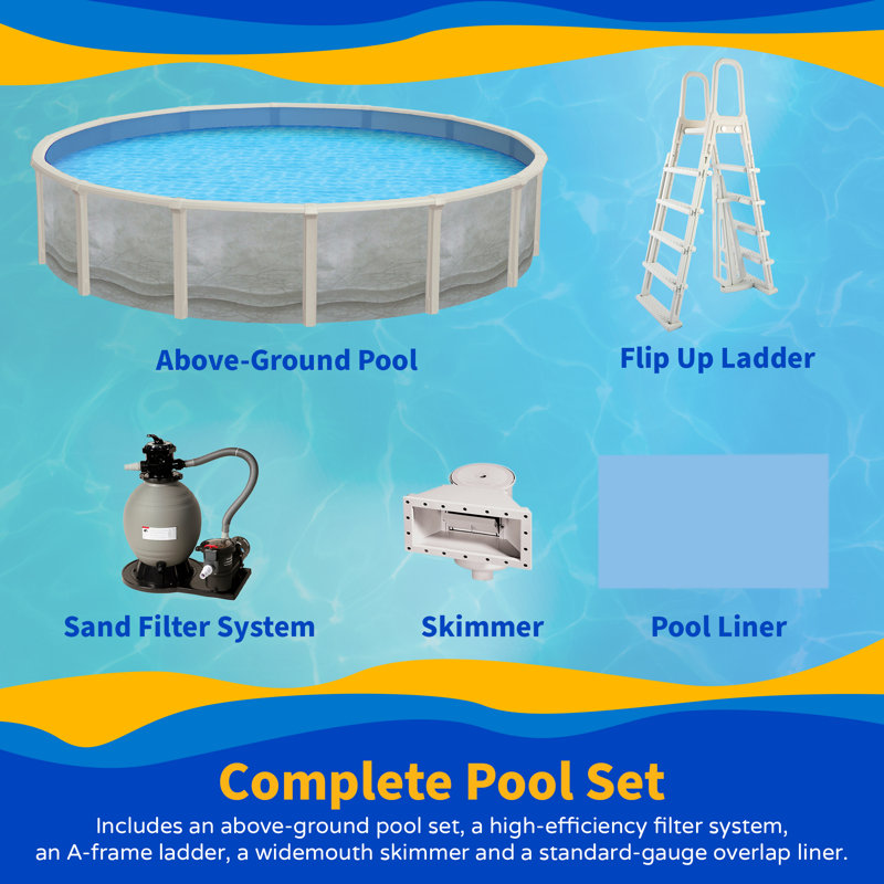 Ensemble de piscine murale Trinity, 18 pi x 52 pi