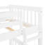 White Twintwin Bunk Bed With Storage - Adds Style To Bedroom And Ladders White, Fits Various Bedrooms