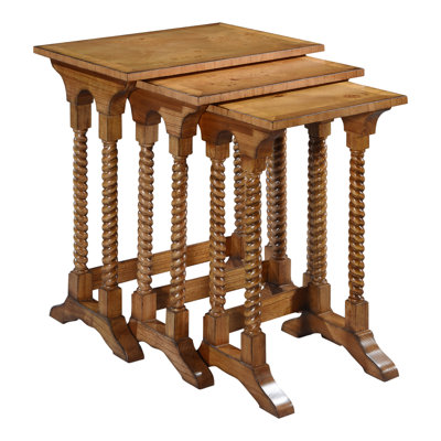 Henry Solid Wood Sled Nesting Tables