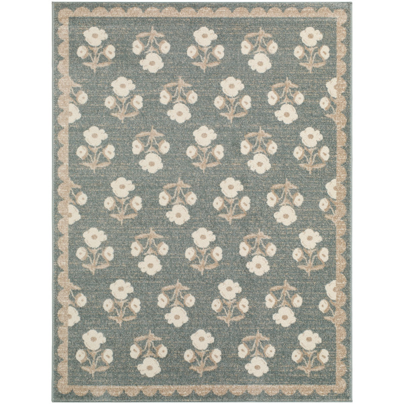 Jenni Yolo Home x Livabliss Louise Machine Woven Rug, Sage/Light Brown/Ivory, Rectangle 8'10" x 12'