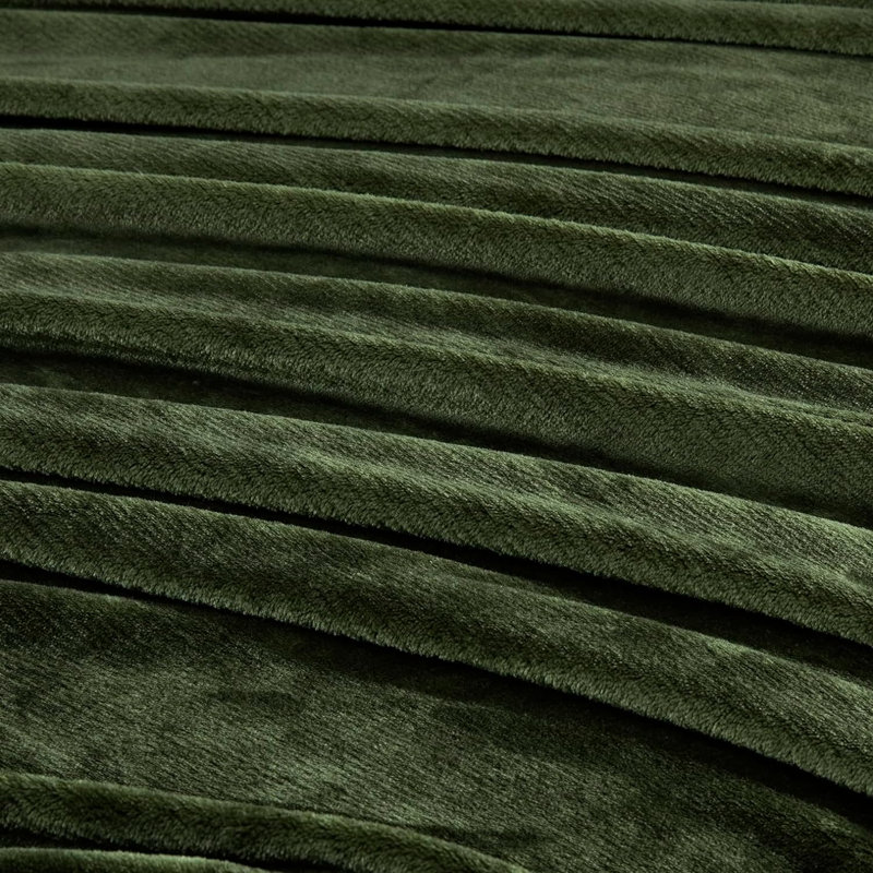 Twin Olive Flannel Deep Pocket Sheet Set