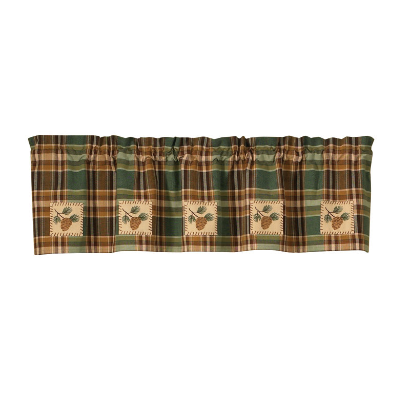  Pinecone Patch Lined Valance 60x14