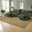 Spacious Modern Sectionals With Storage And Bluetooth, Chenille Fabric