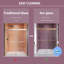 Double porte de douche coulissante sans cadre avec verre transparent de 3/8 po-112519832