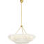 Claude 39" Chandelier in Hand-Rubbed Antique Brass with Graniglia Glass-149607404