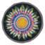 Fleur Fardee Fleuve Round Decorative Pillow