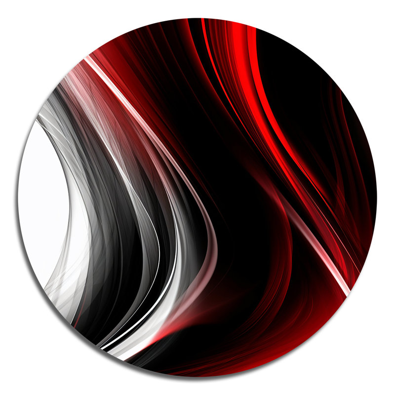 Rouge noir infini ondulations II - impression sans cadre, H 16 po x l 16 po x P 1 po