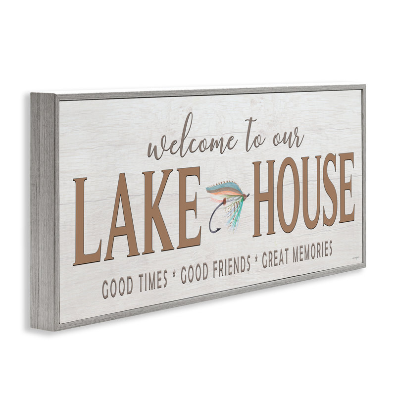 Giclée encadrée, "Lake House", par Seven Trees Design, H 10 po x l 24 po, Estampe numérique Farmhouse
