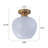 Single Light Frosted Glass Semi Flush Mount-503852214-503852218