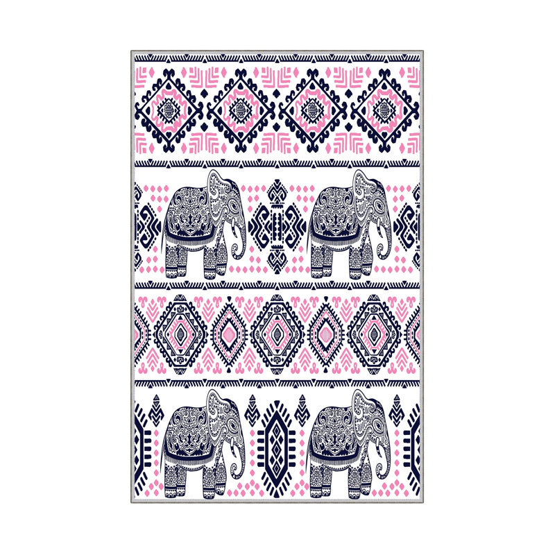 Premium 3D Printed Carpet, 4 x 6 ft, 100% Polyester, 0.04 in Pile Height | Antibacterial, Non-Slip PVC Dot Underside, Machine Washable | Ideal for Living Room, Bedroom, and Playroom, Stylish & Durable Design