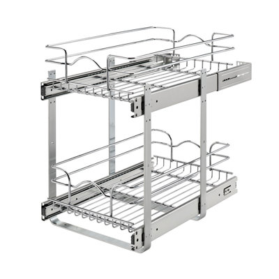 Rev-A-Shelf Pullout 2-Tier Basket Organizer for Kitchen or Vanity Cabinets 