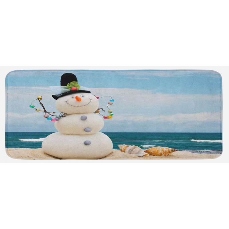 Tapis de cuisine bonhomme de neige