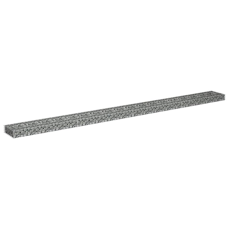 Jardinière surélevée Gabion, H 3,9 po x l 141,7 po x P 11,8 po
