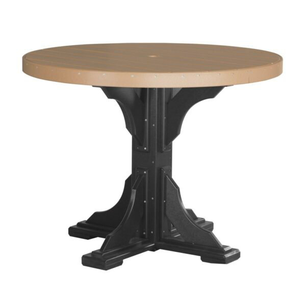 Table ronde 42 po Tillo, Cèdre, Noir, l 48,25 po x L 48,25 po x H 30,25 po