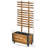 Raised Garden Bed with Trellis, 58" Outdoor Wooden Planter Box with Wheels, for Vine Plants Flowers Climbing and Planting, Brown
