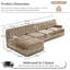 Canapé modulaire en L avec repose-pieds Chesterfield-1362351760