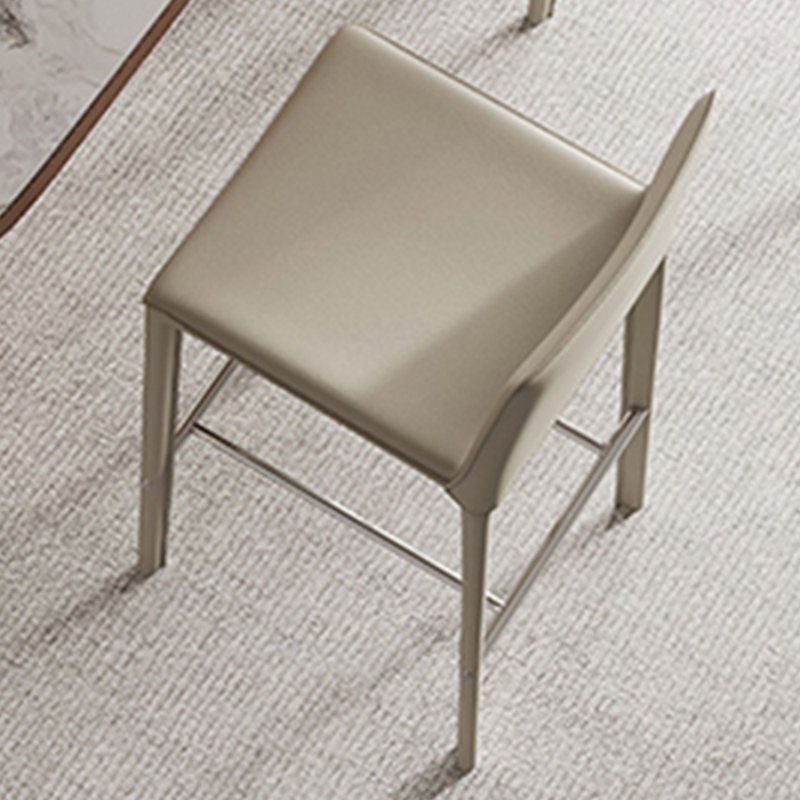 Table de bar en cuir italien, H 39,3 po x L 62,9 po x l 19,6 po