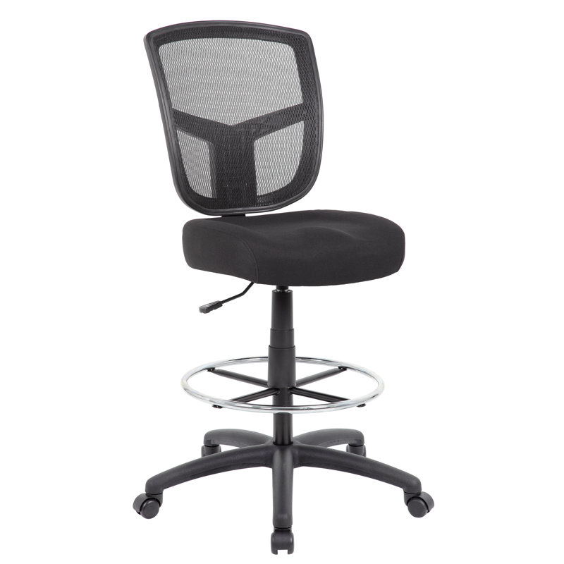 Laimuntas Backed Adjustable Height Ergonomic Active Stool with Footring and Wheels