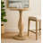 Jenna Pedestal Counter Table In Coastal Natural Finish On Mango Solid Wood