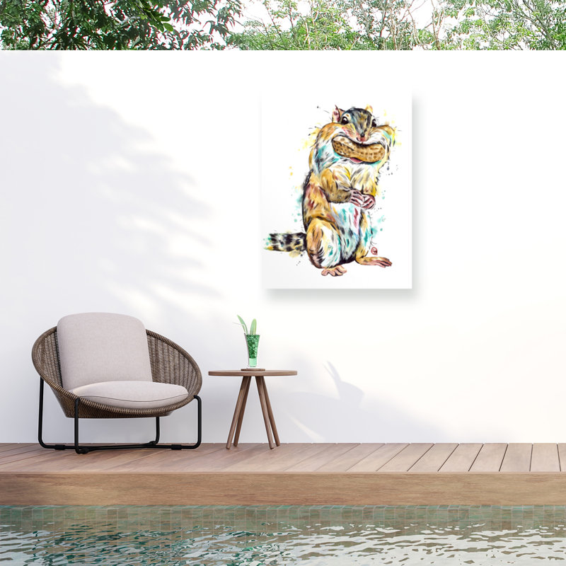 Toile d'extérieur Lisa Whitehouse Chipmunk - Tiny Hoarder, H 14 po x l 19 po