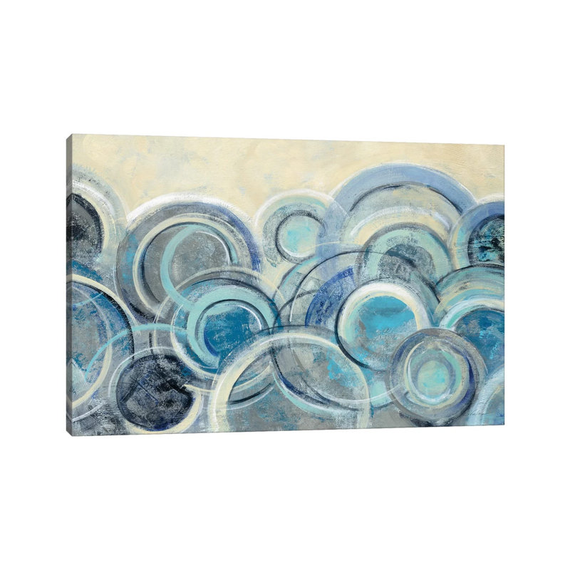 Variation Blue by Silvia Vassileva - Wrapped Canvas Painting, 20.32 cm H x 30.48 cm W