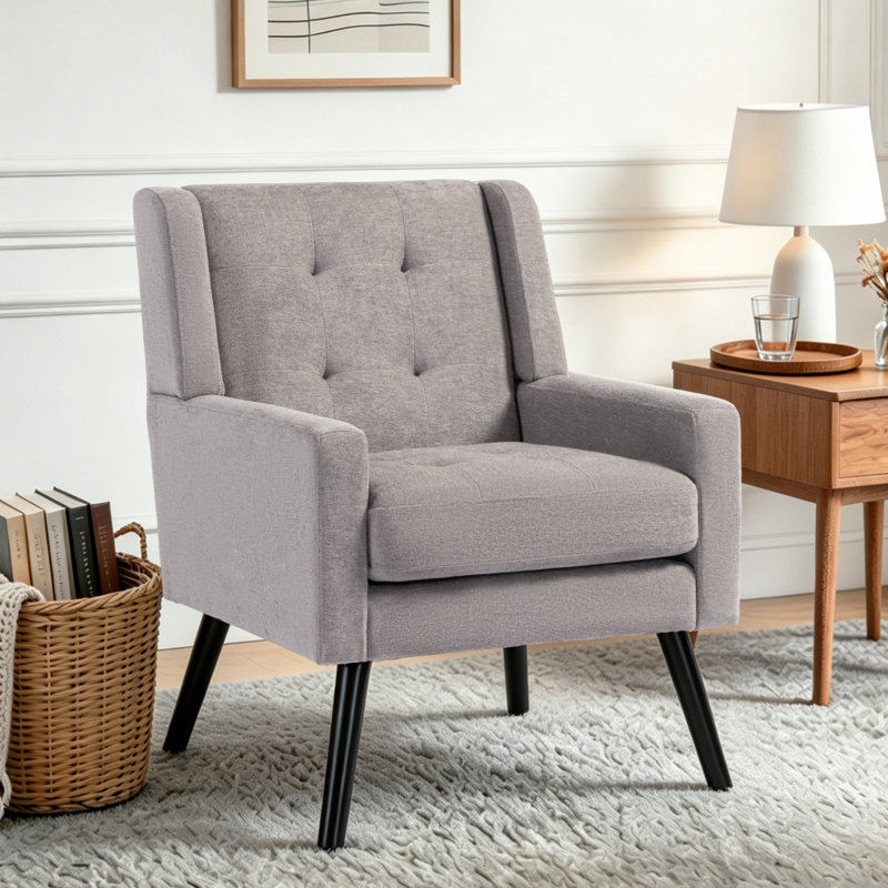 Fauteuil d'appoint Bolanle, Dove Grey Linen