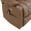 Fauteuil inclinable électrique en cuir brun Aire