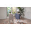Table de chevet bali & pari en rotin naturel - Table d'appoint en osier tressé à la main avec étagères intérieures et base surélevée, bleu marine-1004223160