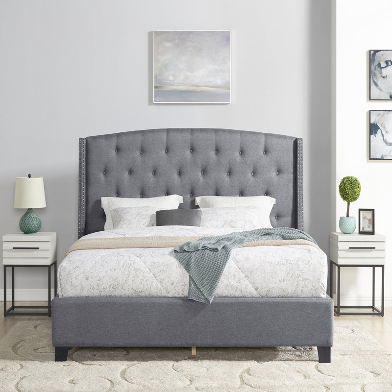 3-Piece Upholstered Set, Grey