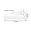 Chaise longue de loisirs en tissu de style rétro