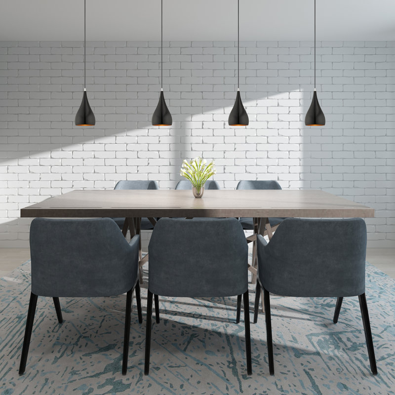 Luminaire suspendu en forme de goutte à 1 lumière Schultz, Noir brillant
