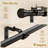 Black Extra Long Window Treatment Rods