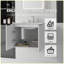 24 pièces pour meuble-lavabo flottant avec lavabo, comptoir et dosseret en marbre de culture blanc de 0,6 po Carrara, porte en contreplaqué à fermeture en douceur, blanc-131655083-131655084