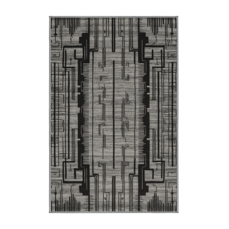 Tapis gris lavable à la machine, Tapis de couloir 2 pi x 4 pi